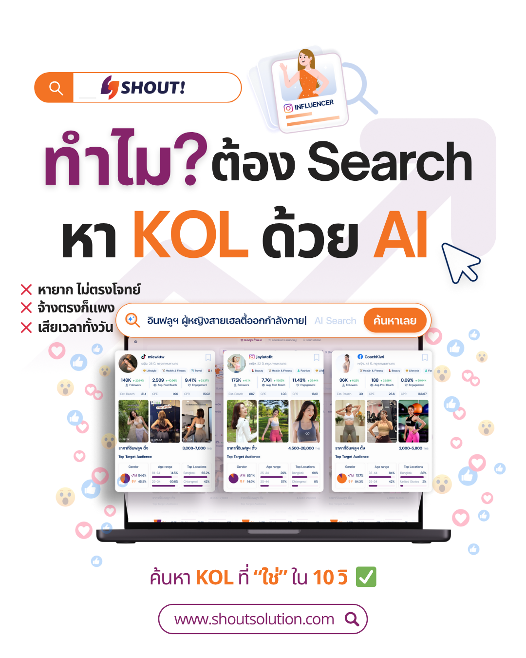 cover image for ทำไมต้อง Search หา KOL ด้วย AI? (เมื่อวิธีเดิม… หายาก, จ้างแพง, เสียเวลา)